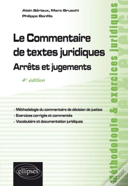 Capa do artigo Le Commentaire De Textes Juridiques ; Arrêts Et Jugements (4e Édition)