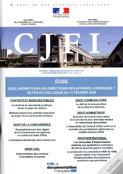 Capa do artigo Le Courrier Juridique Des Finances Et De L'Industrie (N.55 Janvier Mars 2009)