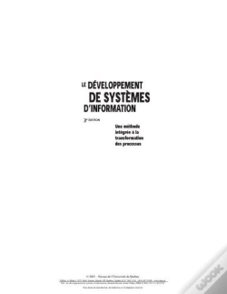 Capa do artigo Le Developpement De Systemes D Information. Une Methode Integree A La Transformation Des Processus,