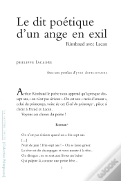 Capa do artigo Le Dit Poétique D