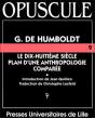 Le Dix-Huitième Siècle Plan D'Une Anthropologie Comparée - Preview