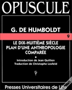 Capa do artigo Le Dix-Huitième Siècle Plan D'Une Anthropologie Comparée