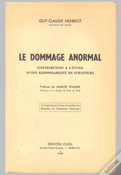Capa do artigo Le Dommage Anormal ; Contribution À L'Étude D'Une Responsabilité De Structure