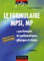 Le Formulaire Mpsi, Mp ; 1500 Formules De Mathématiques, Physique Et Chimie (4ème Édition) - Preview