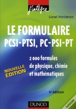 Capa do artigo Le Formulaire Psci-Ptsi, Pc-Psii-Pt (4ème Édition)