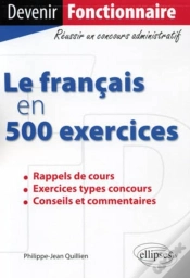Capa do artigo Le Français En 500 Exercices ; Rappels De Cours, Exercices Types Concours, Conseils Et Commentaires