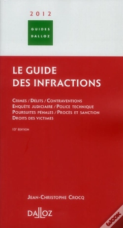 Capa do artigo Le Guide Des Infractions (Édition 2012)