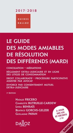 Capa do artigo Le Guide Des Modes Amiables De Résolution Des Différends (Édition 2017/2018)
