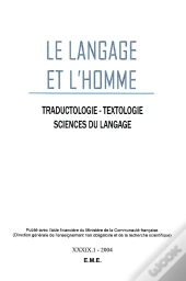 Le Langage Et L'Homme, 39-1 (2004)