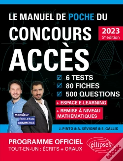 Capa do artigo Le Manuel De Poche Du Concours Accès (Programme Officiel : Écrits + Oraux)