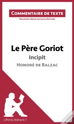 Capa do artigo Le Père Goriot De Balzac - Incipit