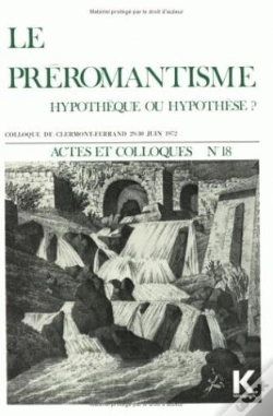 Capa do artigo Le Préromantisme : Hypothèque Ou Hypothèse?