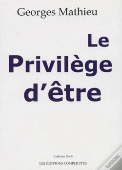 Capa do artigo Le Privilège D'Être
