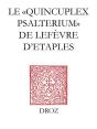 Le "Quincuplex Psalterium" De Lefevre D'Etaples : - Preview