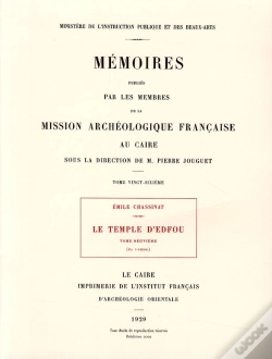 Capa do artigo Le Temple D Edfou T.Neuvieme Reedition Premier Edition 1929