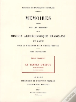Capa do artigo Le Temple D'Edfou Tome Douzieme Réédition Premier Édition 19