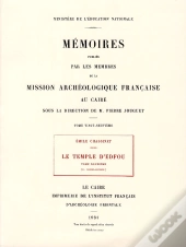 Le Temple D'Edfou Tome Douzieme Réédition Premier Édition 19