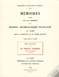 Capa do artigo Le Temple D'Edfou Tome Quatorzieme Réédition Premier Édition