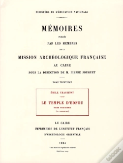 Capa do artigo Le Temple D'Edfou Tome Treizieme Réédition Premier Édition 1