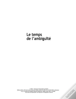 Capa do artigo Le Temps De L'Ambiguïté ; Le Contexte Politique Du Changement