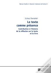 Capa do artigo Le Texte Comme Présence