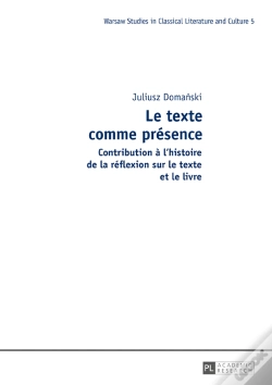 Capa do artigo Le Texte Comme Présence