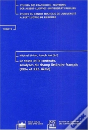 Capa do artigo Le Texte Et Le Contexte ; Analyses Du Champ Litteraire Francais ; Xix Et Xx Siecle