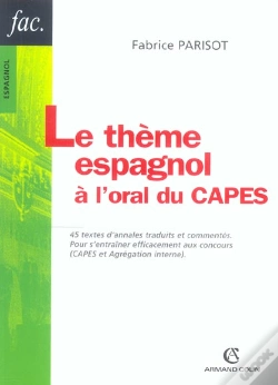 Capa do artigo Le Thème Espagnol À L'Oral Du Capes
