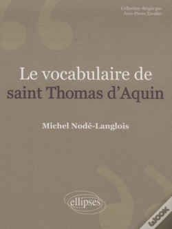 Capa do artigo Le Vocabulaire De Saint Thomas D'Aquin. Nouvelle Édition