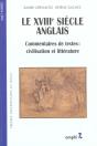 Le Xviiie Siècle Anglais ; Commentaire De Textes : Civilisation Et Littérature - Preview