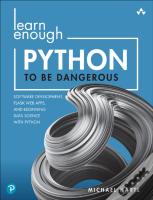 Learn Enough Python To Be Dangerous