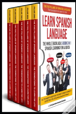 Capa do artigo Learn Spanish Language The Whole Enchilada 5 Books In 1 Spanish Learning Fun & Quick