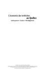 L'Economie Des Territoires Au Quebec. Amenagement, Gestion, Developpement - Preview