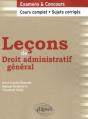 Lecons De Droit Administratif General Cours Complet & Sujets Corriges - Preview