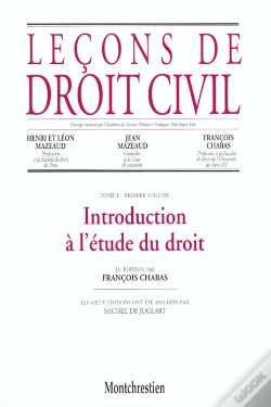 Capa do artigo Lecons De Droit Civil T.1-1 ; Introduction A L'Etude Du Droit