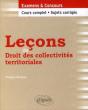 Leçons De Droit Des Collectivités Territoriales. Cours Complet Et Sujets Corrigés - Preview