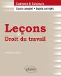 Leçons De Droit Du Travail ; Cours Complet, Sujets Corrigés - Preview