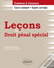 Capa do artigo Leçons De Droit Pénal Spécial ; Cours Complet, Sujets Corrigés