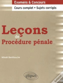 Capa do artigo Lecons De Procedure Penale Cours Complet & Sujets Corriges