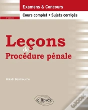 Capa do artigo Leçons De Procédure Pénale ; Examens & Concours ; Cours Complet, Sujets Corrigés (3e Édition)