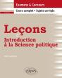 Leçons D'Introduction À La Science Politique (3e Édition) - Preview