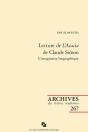 Lecture De L'Acacia De Claude Simon - L'Imaginaire Biographique - Preview
