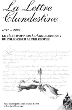 Capa do artigo Ledélit D'Opinion À L'Âge Classique : Du Colporteur Au Philosophe
