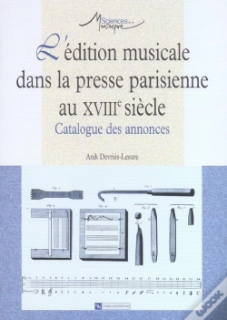 Capa do artigo L'Edition Musicale Dans La Presse Parisienne Au Xviiie Siecle ; Catalogue Des Annonces