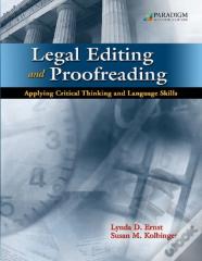 Legal Editing And Proofreading Applying Critical Thinking And Language Skills