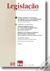 Capa do artigo Legislação (Cadernos de Ciência de Legislação) N.º 36