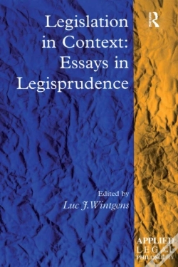 Capa do artigo Legislation In Context: Essays In Legisprudence