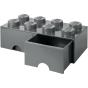 LEGO Brick Drawer 8 - Dark Stone Gray - Preview