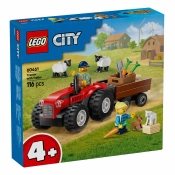 Capa do artigo Lego City Trator Agricola Vermelho Com Reboque E Ovelhas 60461