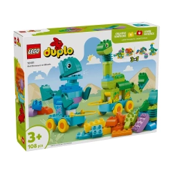 Capa do artigo Lego Duplo Dinossauros Sobre Rodas 3Em1 10451
